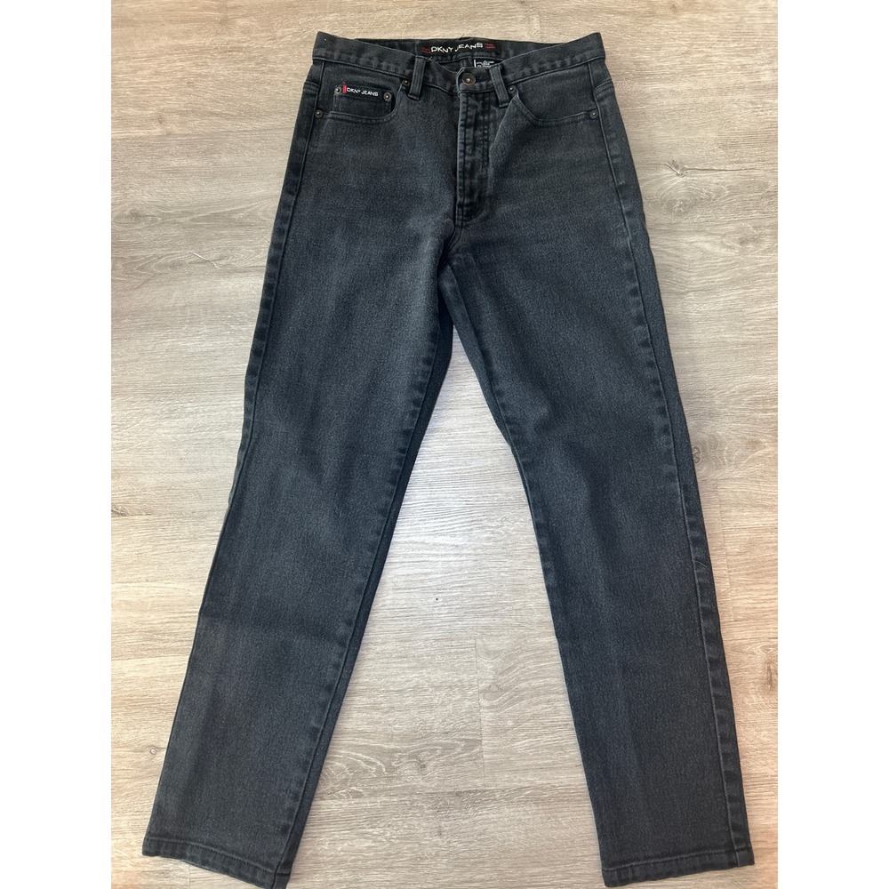 DKNY Vintage 90's Jeans Black Wash Denim Mid Rise Slim Fit Jeans Size 6
